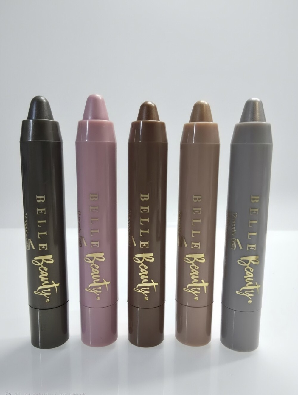 Belle Beauty Eyeshadow Sticks: Goldilock, Soft Pink, Golden, Platinum, Green Tea